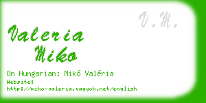 valeria miko business card